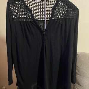 Sheer and lightweight Black Women's Top